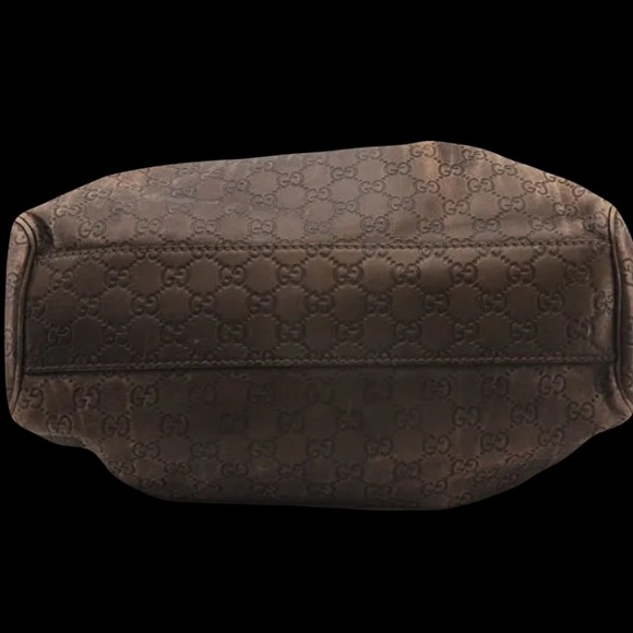 GUCCI Guccissima Sukey GG Leather Hobo Shoulder Satchel Tote π - Picture 9 of 15